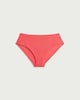 image 4 of F&F Ribbed Textured High Waisted Bikini Bottoms in Pink