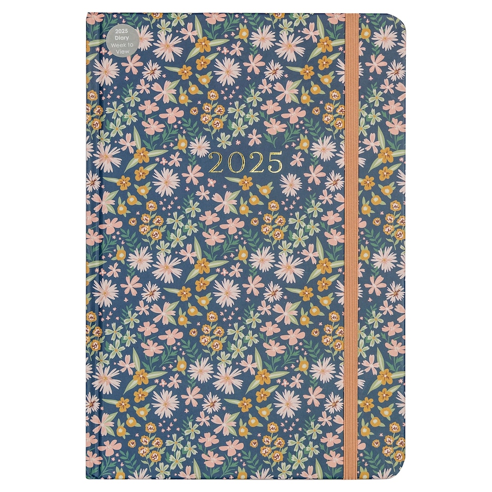 DIARY A5 WTV 2025 DITSY Dark FLORAL