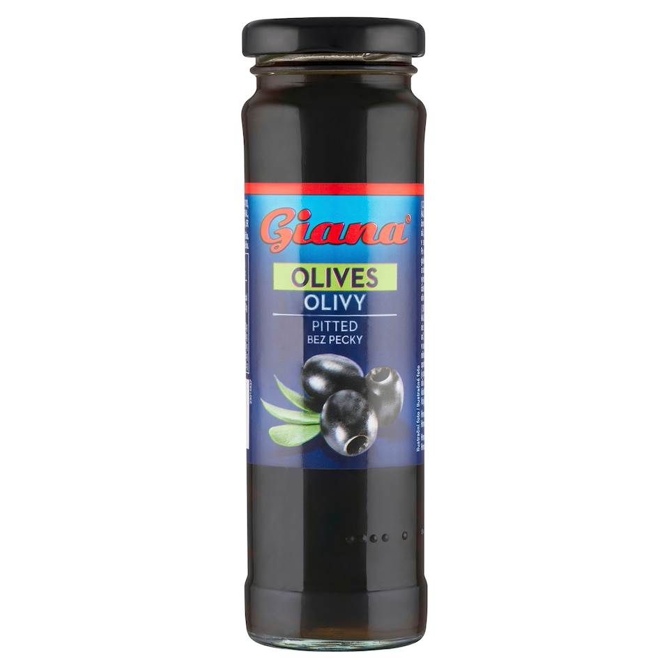 image 1 of Giana Black Pitted Olives in Brine 140 g