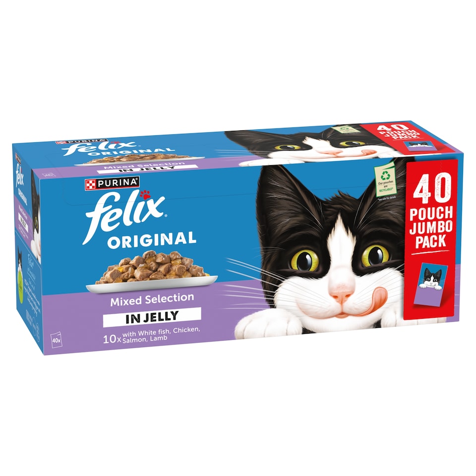 image 1 of FELIX Original Mixed Selection in Jelly Wet Cat Food 40x85g