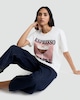 image 1 of F&F Pure Cotton Espresso Martini Print Oversized T-Shirt in Cream