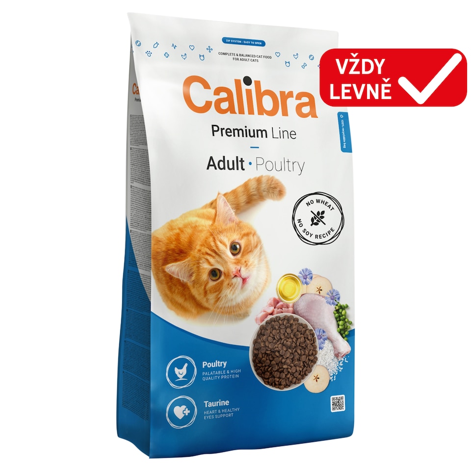 Calibra Premium Line kompletní suché krmivo pro dospělé kočky 2kg