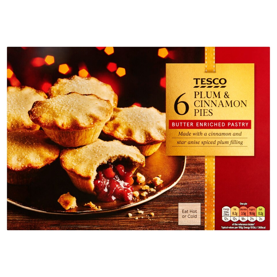 Tesco 6 Plum And Cinnamon Pies