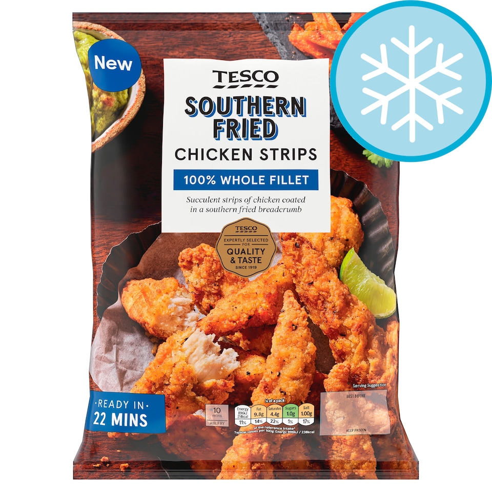 Tesco Southern Fried Chicken Breast Strips 400G