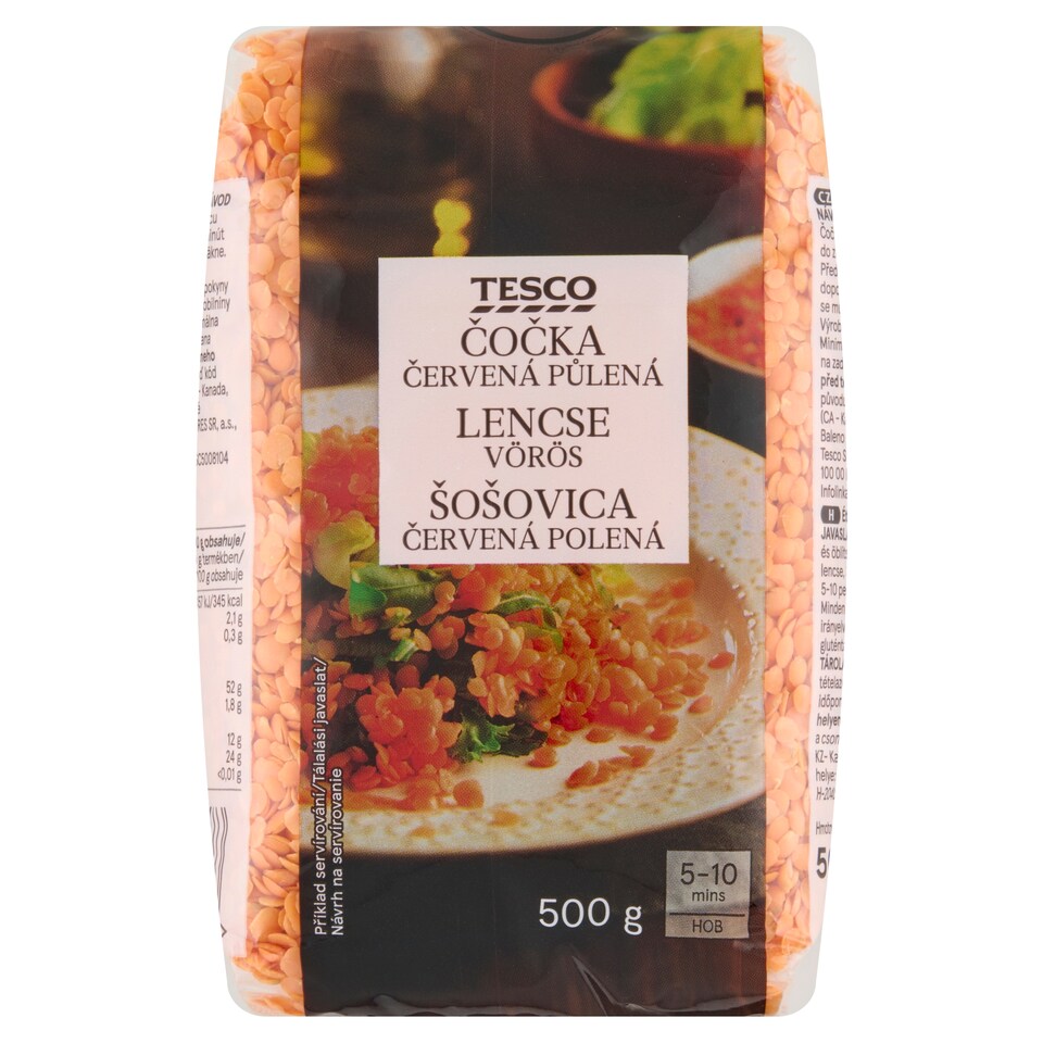 Tesco Red Split Lentils 500g