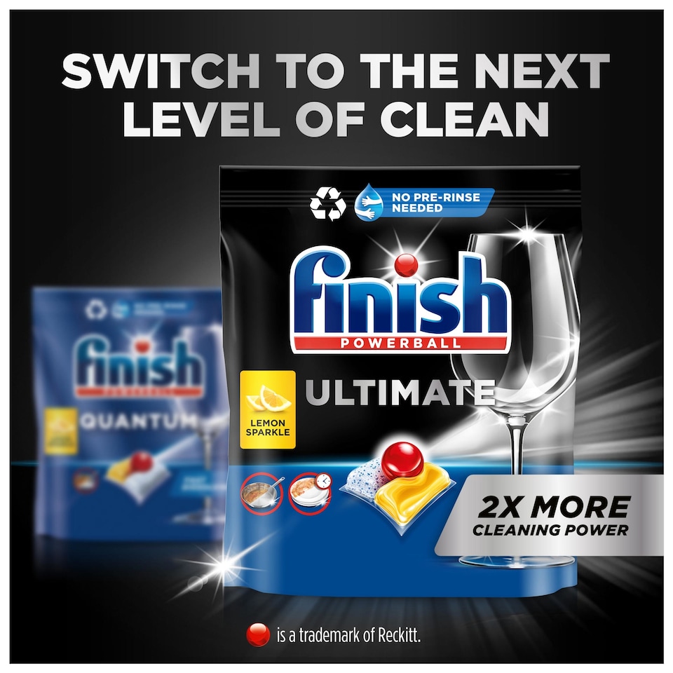 image 1 of Finish Ultimate All In One Lemon 65 Dishwasher Tablets 838.5g