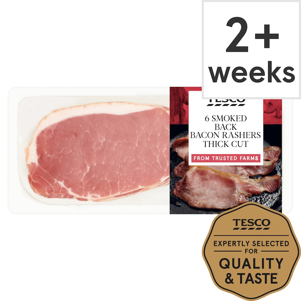 Tesco Smoked Thick Cut Back Bacon 300G