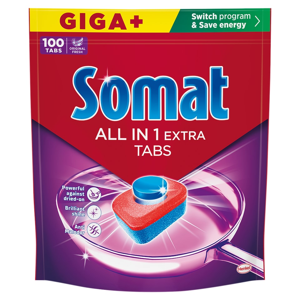 image 1 of Somat All in 1 Extra Dishwasher Tablets 100 pcs 1660 g