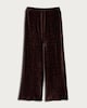 image 4 of F&F Velvet Textured Wide Leg Co-Ord Trousers in Brown