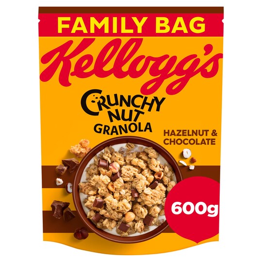 Kellogg's Crunchy Nut Hazelnuts & Chocolate Granola 600G Tesco Groceries