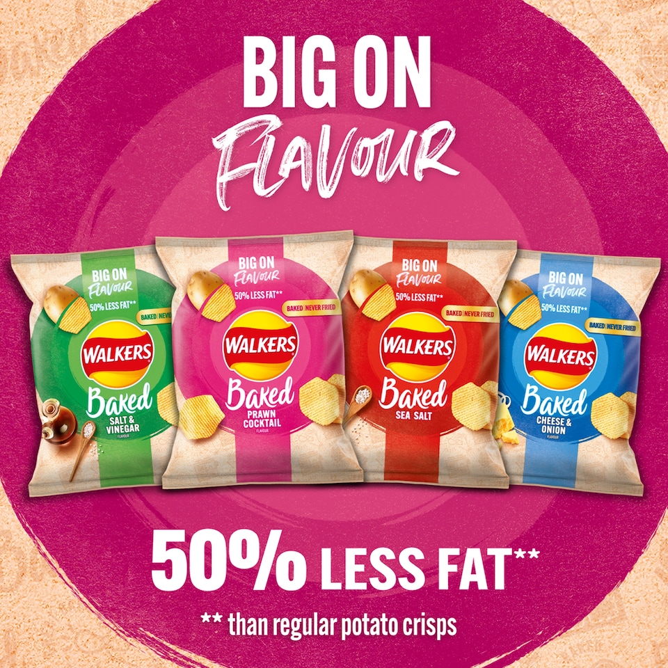 image 1 of Walkers Baked Prawn Cocktail Crisps Grab Bag 37.5g