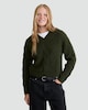 image 2 of F&F Cable Knit V Neck Jumper with Wool in Khaki