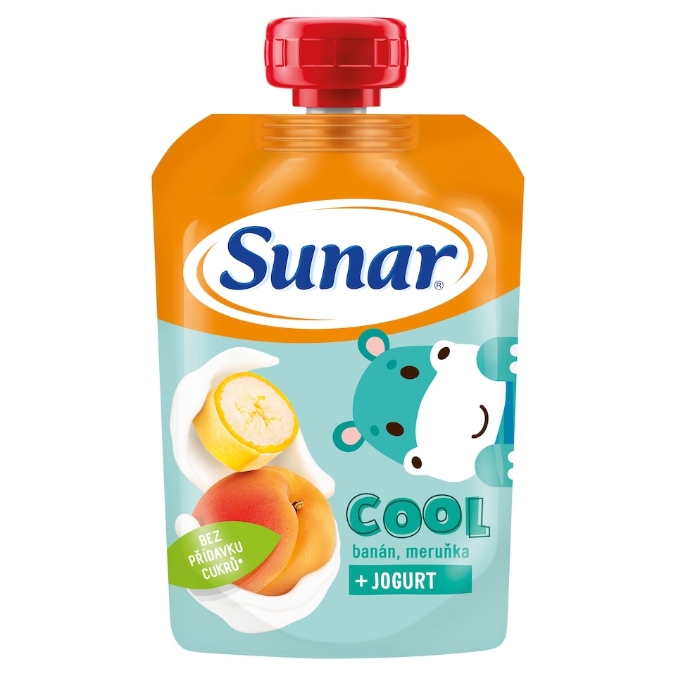 Obrázek 1 pro produkt Sunar Cool ovocná kapsička banán, meruňka, jogurt 12m+, 110g