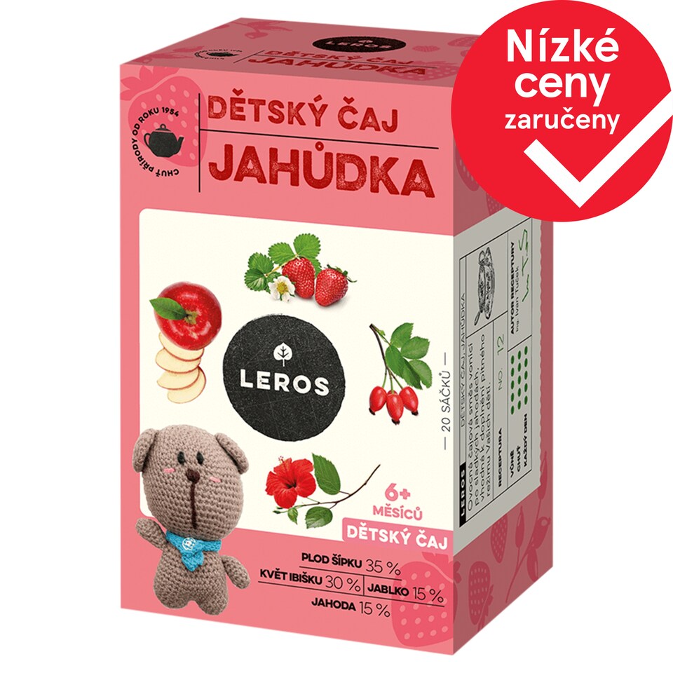 Leros Dětský čaj jahůdka 20 x 2g (40g)