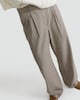image 2 of The F&F Edit Checked Wide Leg Trousers in Brown