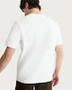 image 3 of F&F Cotton Rich Textured Crew Neck T-Shirt in Cream