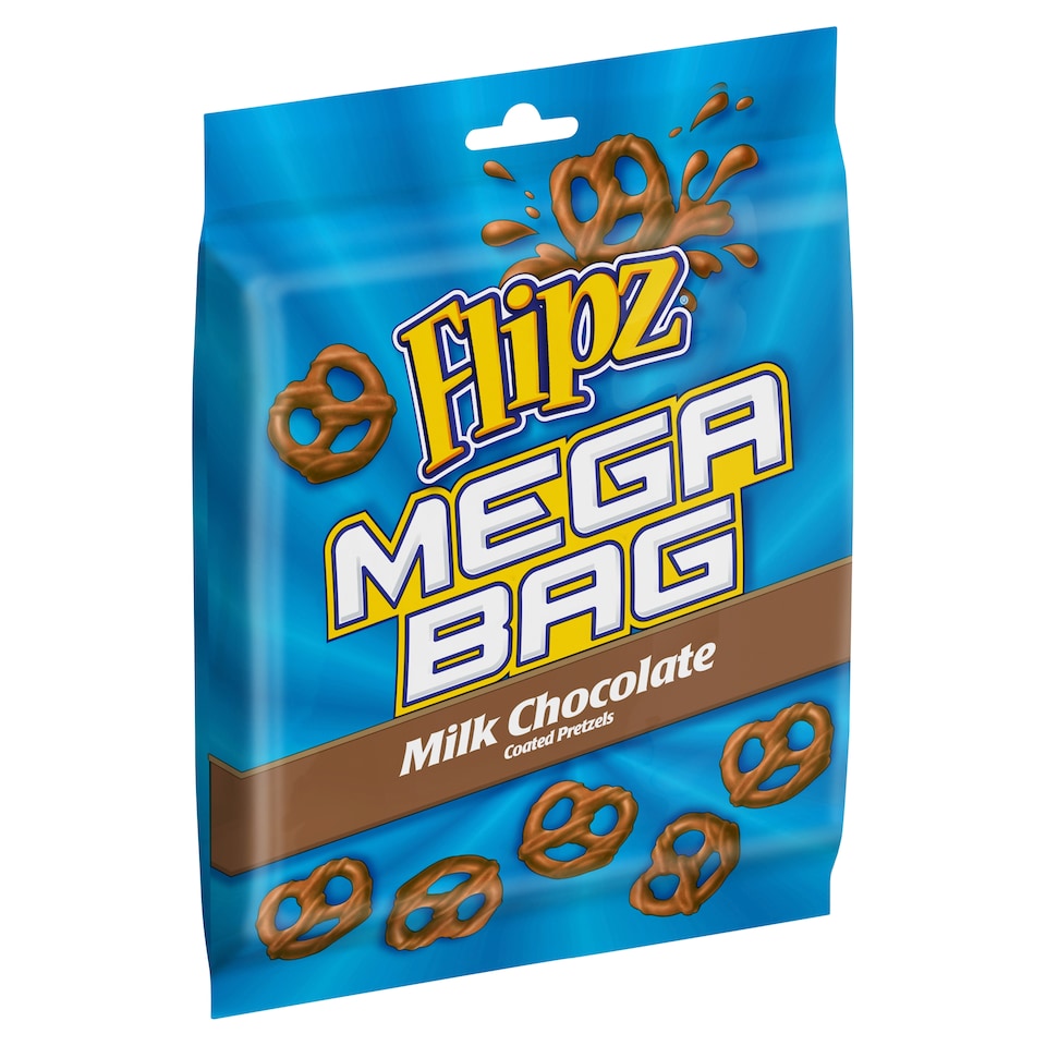 image 1 of Flipz Mega Bag Milk Chocolate Coated Pretzels 150G