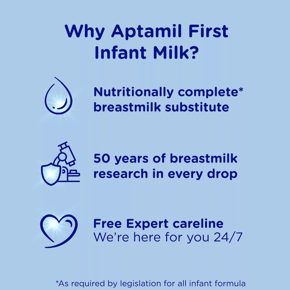 image 1 of Aptamil 1 First Baby Milk Formula Powder from Birth 800g