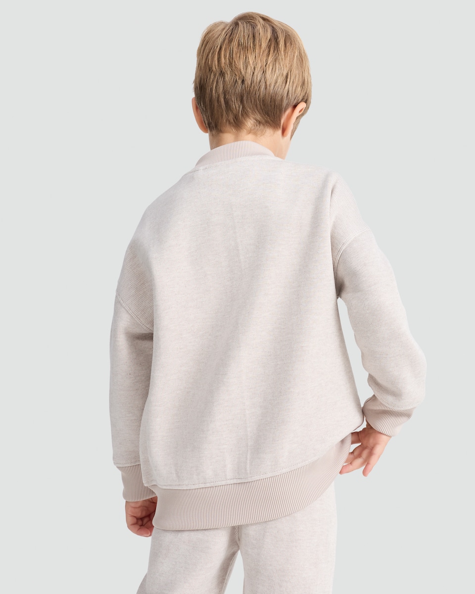 image 1 of F&F x Samantha Faiers Cotton Blend Zip Through Bomber Jacket in Cream