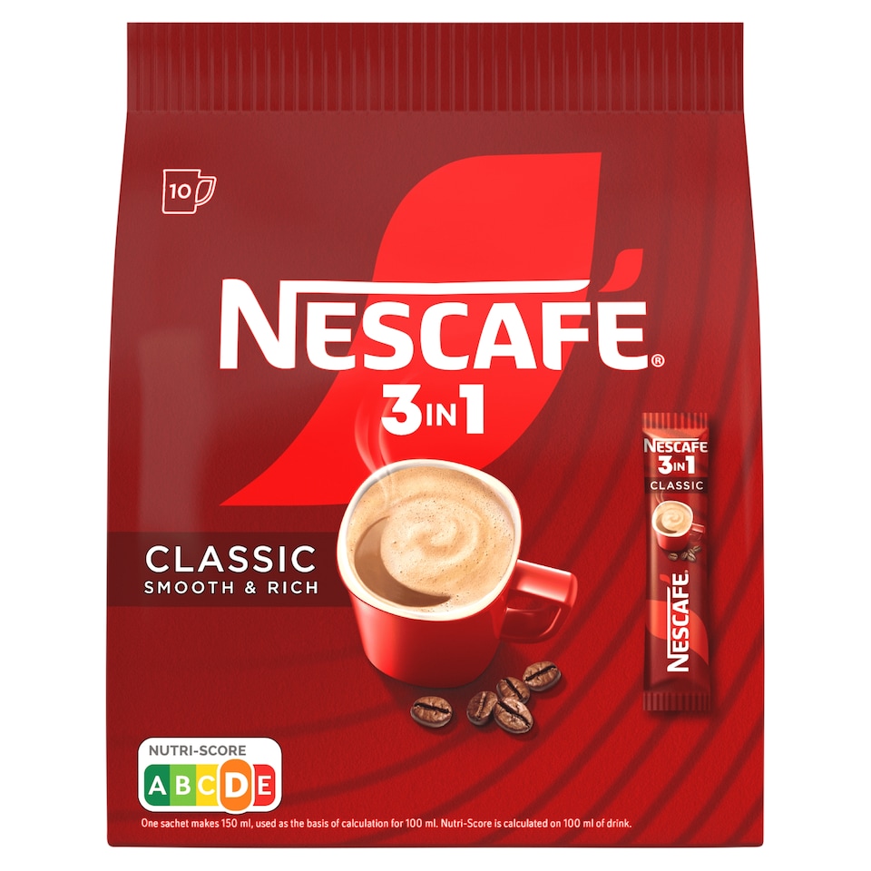 NESCAFÉ 3in1 Classic Smooth & Rich Instant Coffee Specialty 10 x 16,5 g (165 g)