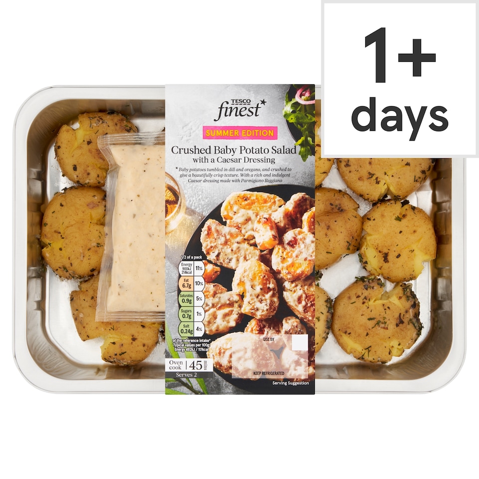 Tesco Finest Crushed Baby Potato Salad with Caesar Dressing 450g