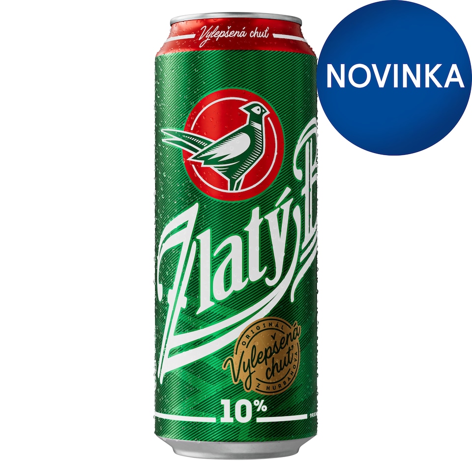 Zlatý Bažant 10% svetlé výčapné pivo plechovka 550 ml