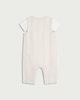 image 2 of F&F Baby 2-Piece Striped Romper and Bodysuit Set in Med Nude