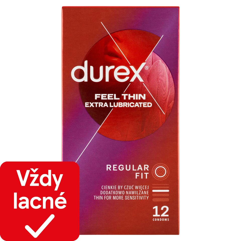 obrázok 1 z Durex Feel Thin Extra Lubricated tenké prezervatívy 12 ks