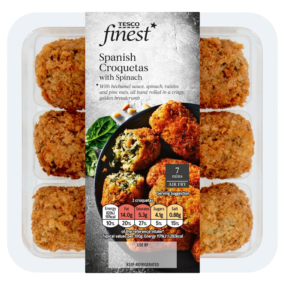 Tesco Finest Spanish Croquetas with Spinach 210g