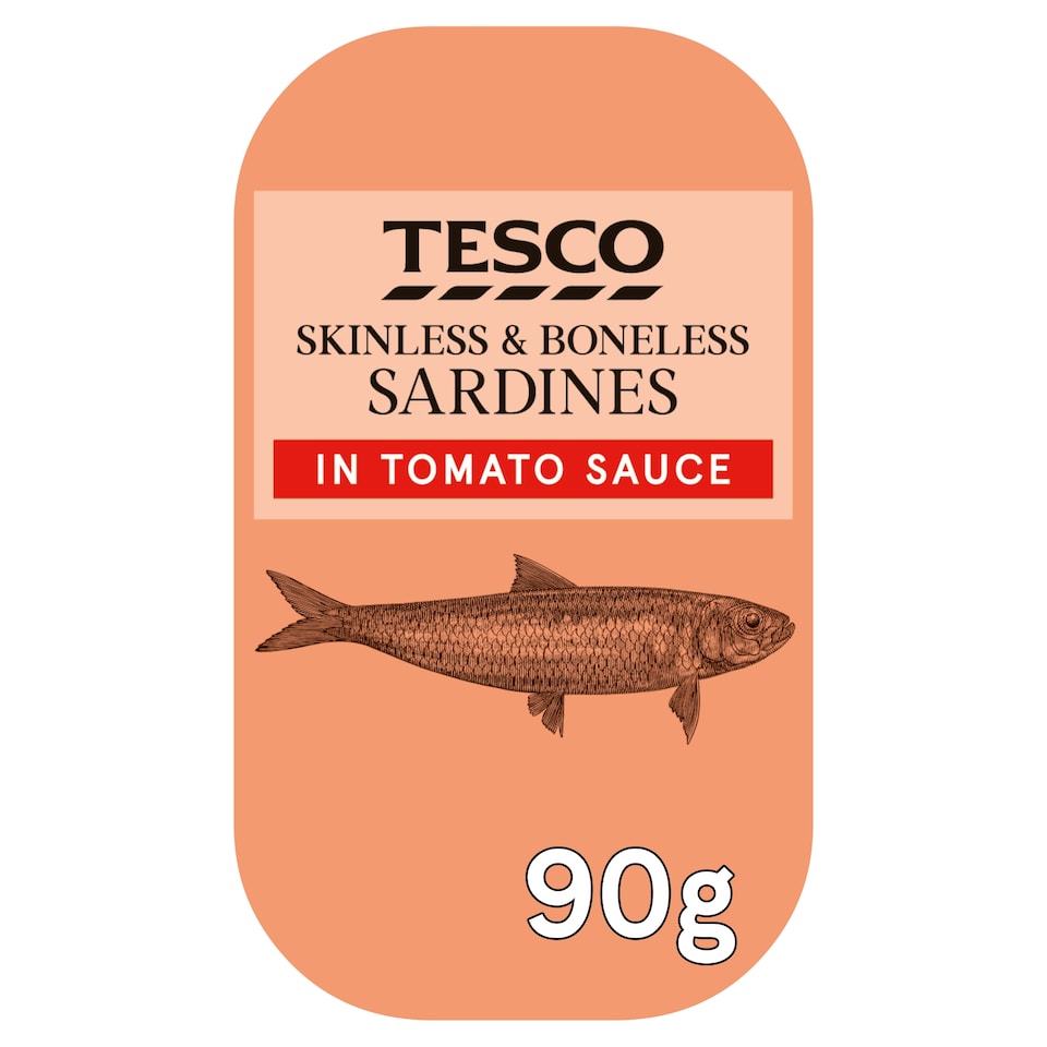 Tesco Skinless Boneless Sardines In Tomato Sauce 90G