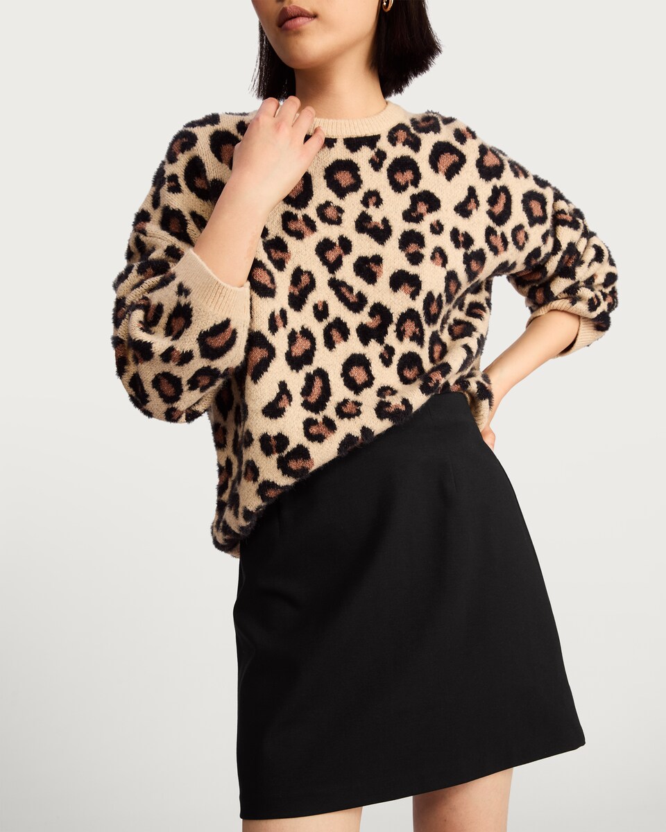 image 1 of F&F Tailored Mini Skirt in Black