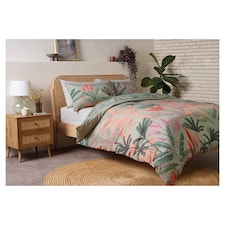 F&F Home Tropical Palm Duvet Set Super King