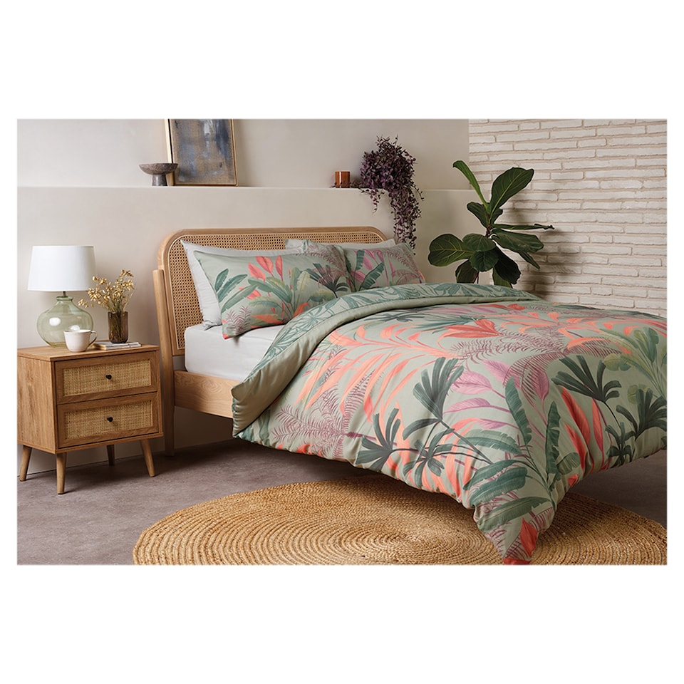 F&F Home Tropical Palm Duvet Set Super King