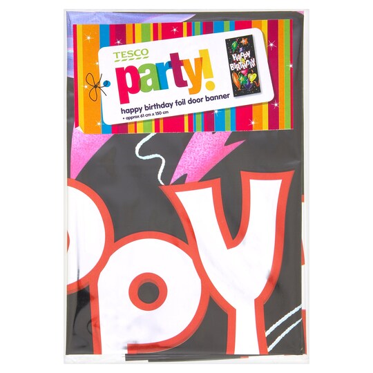 TESCO HAPPY BIRTHDAY DOOR BANNER Tesco Groceries