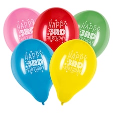 Tesco Party Balloons Age 3 10 Pack