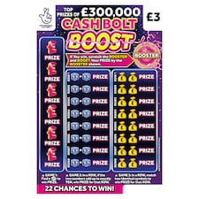 CASH BOLT BOOST SCRATCHCARD