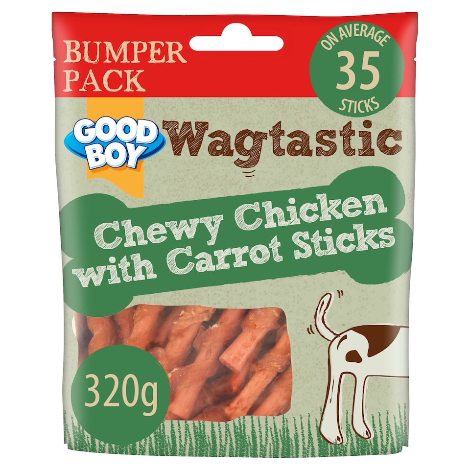 image 1 of Good Boy Wagtastic Chicken & Carrot Sticks 320G