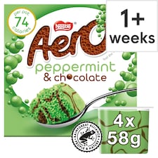 Nestle Aero Peppermint Chocolate Mousse 4x58g