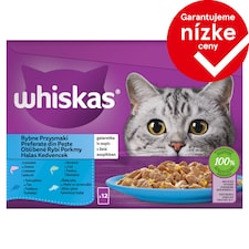 Whiskas 1+ obľúbené rybie pokrmy v želé 12 x 85 g (1,02 kg)
