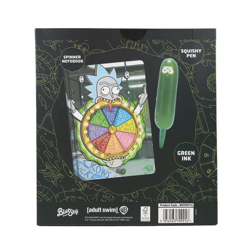 image 1 of Rick & Morty Notebook & Pickle Pen Christmas Gift Set