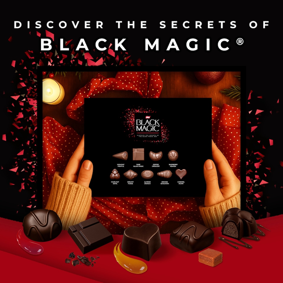 image 1 of Black Magic Dark Chocolate Box 348g