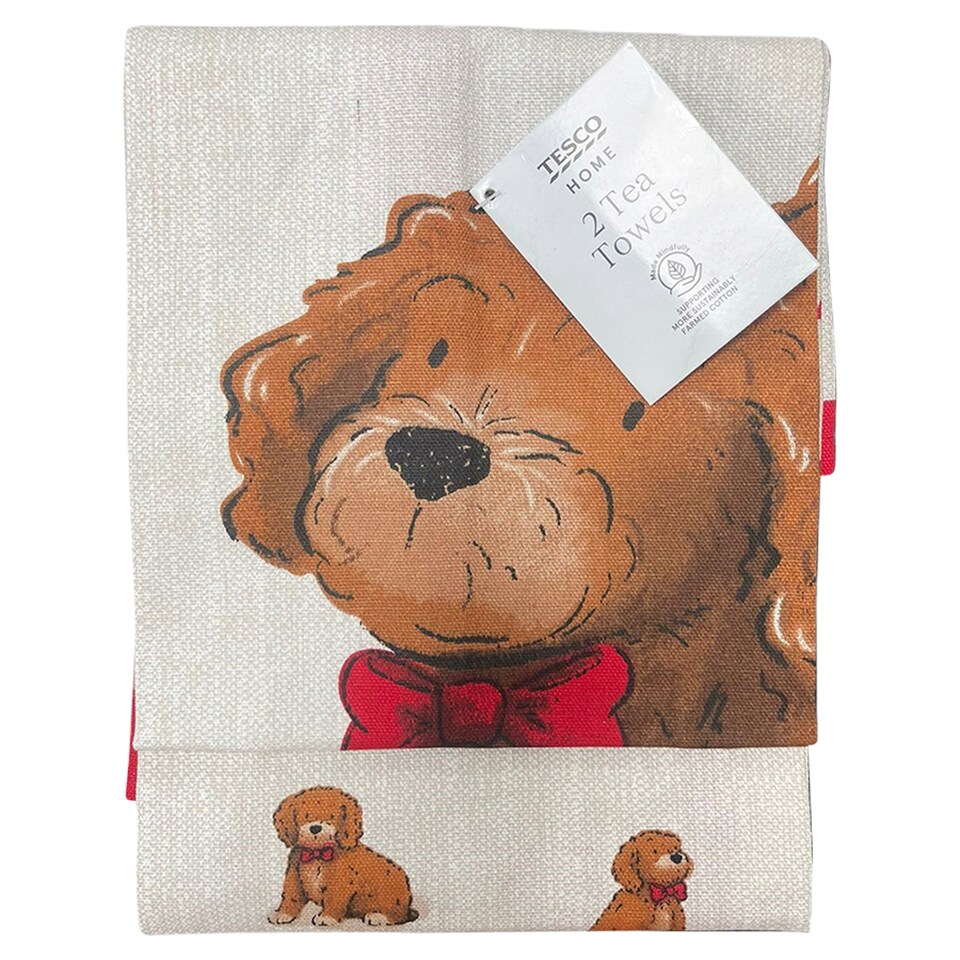 Tesco Curtis Tea Towel 2 Pack