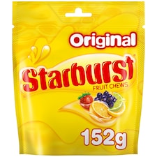 Starburst Vegan Chewy Sweets Fruit Pouch Bag 152g