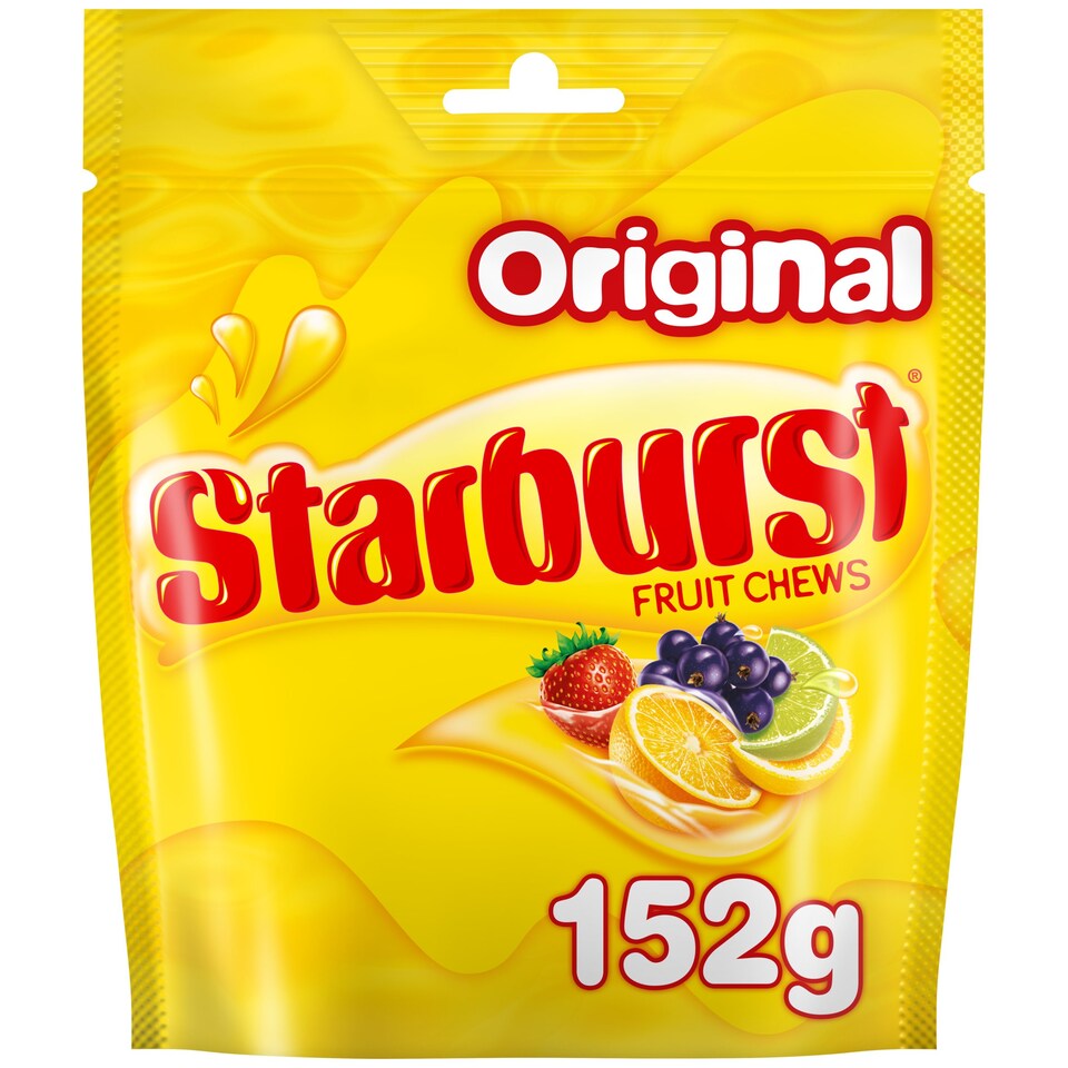 Starburst Vegan Chewy Sweets Fruit Pouch Bag 152g
