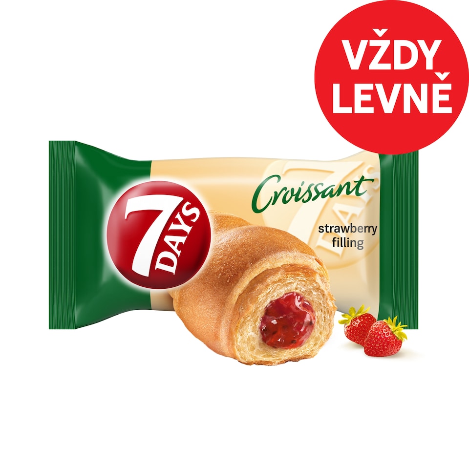 7 Days Croissant s jahodovou náplní 60g