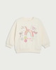 image 4 of F&F Girls Cotton Rich Unicorn Print Sweatshirt in Cream