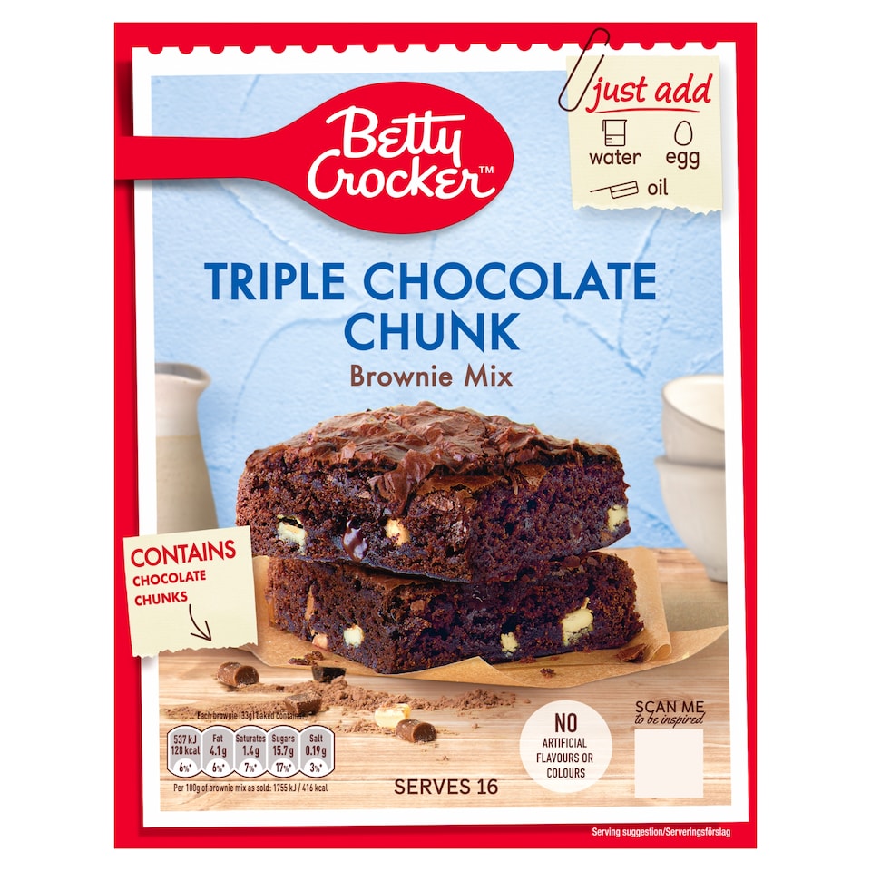 image 1 of Betty Crocker Triple Chocolate Brownie Mix 415G