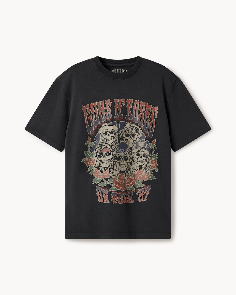 image 1 of Guns N’ Roses Pure Cotton Halloween T-Shirt in Black