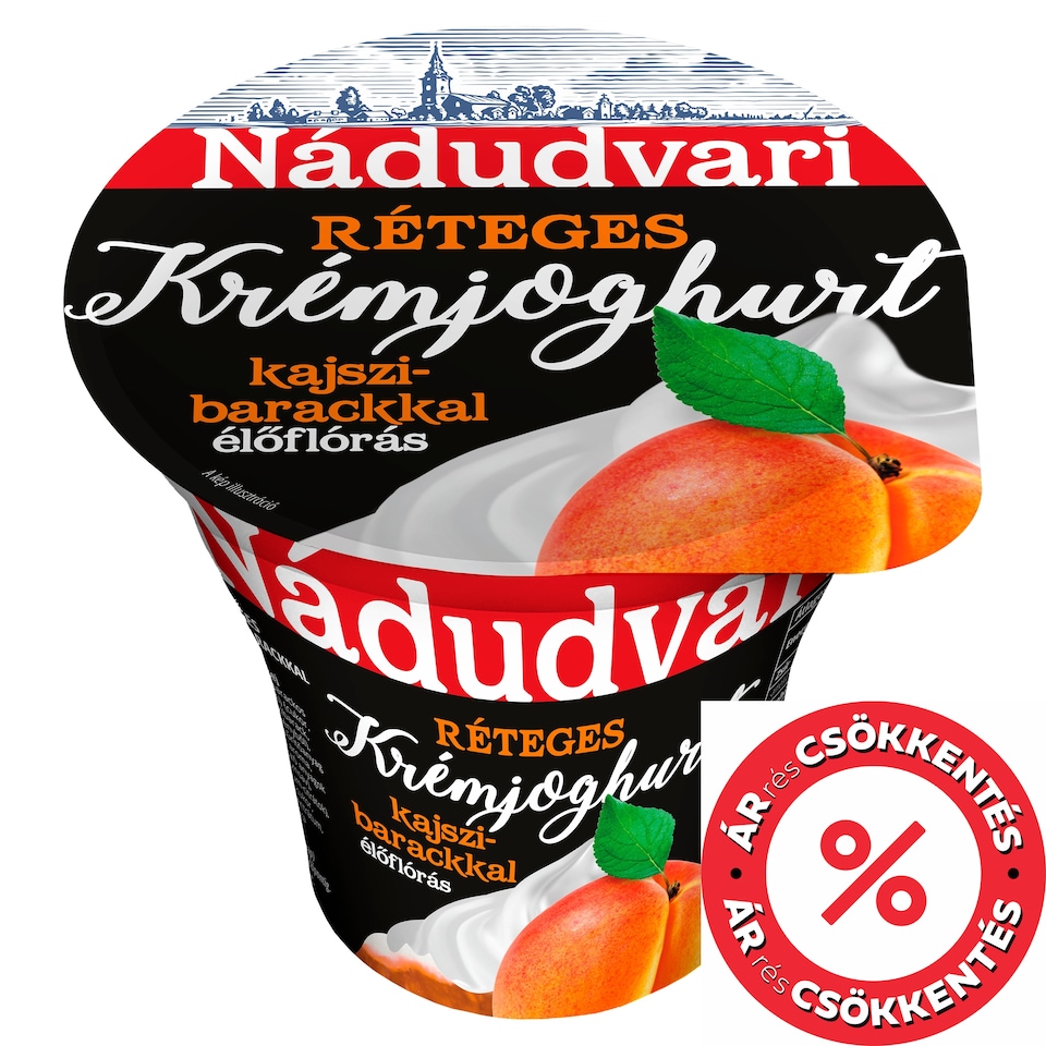 Nádudvari réteges élőflórás krémjoghurt kajszibarackkal 180 g
