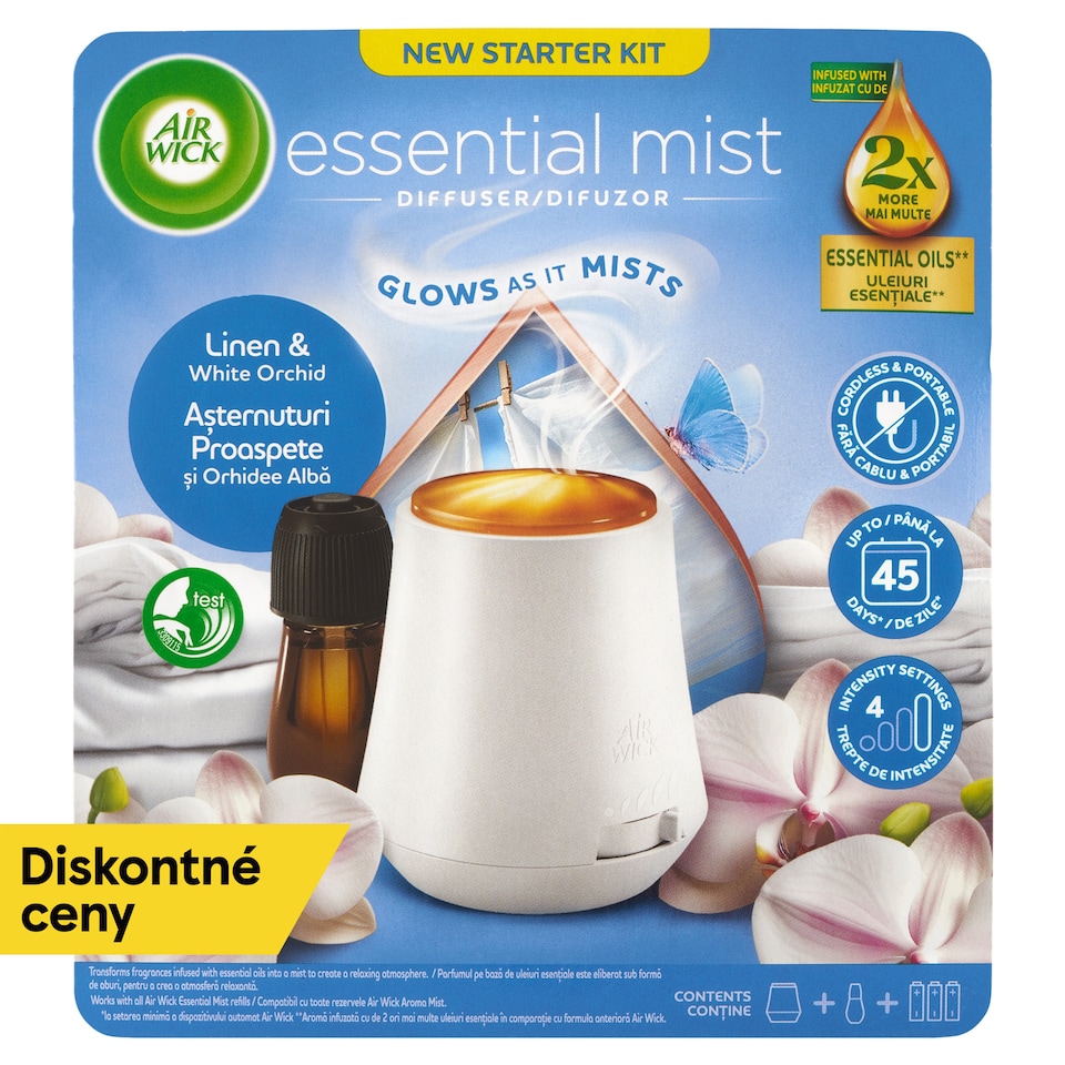 obrázok 1 z Air Wick Aroma difuzér + náplň bielizeň a biela orchidea 20 ml